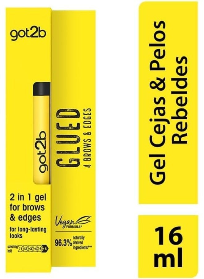 got2b Glued for Brows & Edges 2 in 1 Wand Eyebrow Gel, 72hr Hold, No White Residue or Stickness, Vegan, Silicone Free, Alcohol Free, 16 ml - Image 3